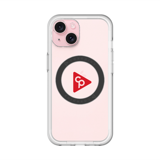 スリムプロテクションプレミアムケース with MagSafe［ オリジナル - caseplayロゴ - レッド/C ］