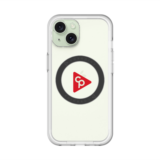 スリムプロテクションプレミアムケース with MagSafe［ オリジナル - caseplayロゴ - レッド/C ］