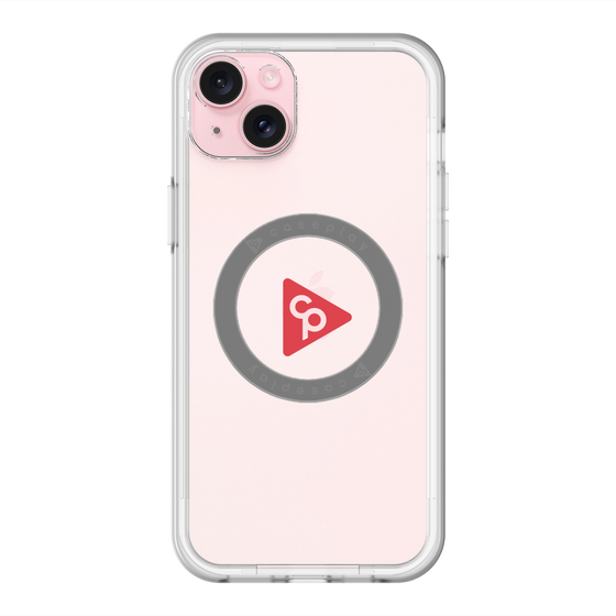スリムプロテクションプレミアムケース with MagSafe［ オリジナル - caseplayロゴ - レッド/C ］