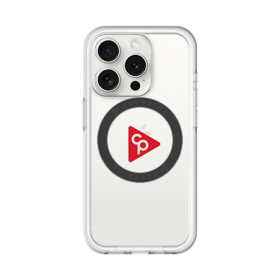スリムプロテクションプレミアムケース with MagSafe［ オリジナル - caseplayロゴ - レッド/C ］