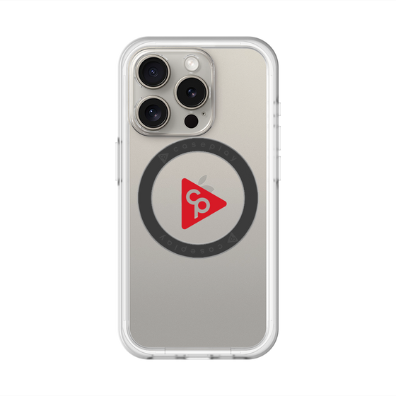 スリムプロテクションプレミアムケース with MagSafe［ オリジナル - caseplayロゴ - レッド/C ］