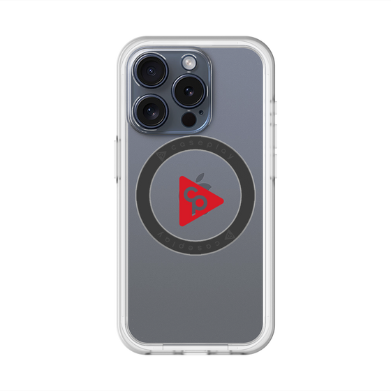 スリムプロテクションプレミアムケース with MagSafe［ オリジナル - caseplayロゴ - レッド/C ］
