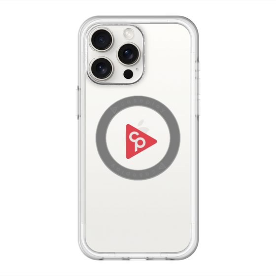 スリムプロテクションプレミアムケース with MagSafe［ オリジナル - caseplayロゴ - レッド/C ］