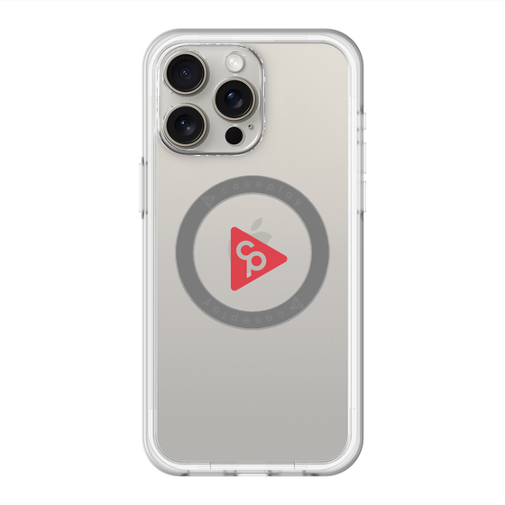 スリムプロテクションプレミアムケース with MagSafe［ オリジナル - caseplayロゴ - レッド/C ］
