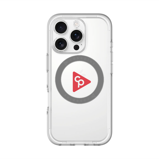 スリムプロテクションプレミアムケース with MagSafe［ オリジナル - caseplayロゴ - レッド/C ］