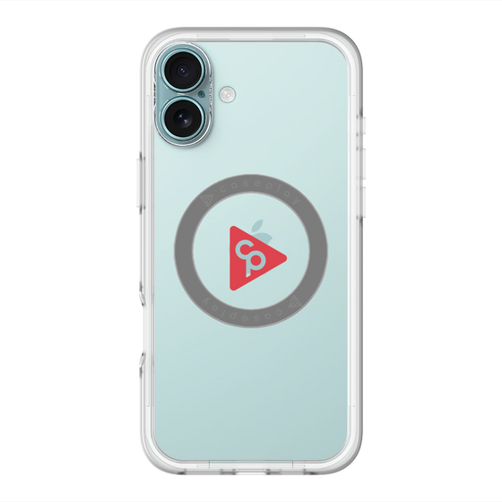 スリムプロテクションプレミアムケース with MagSafe［ オリジナル - caseplayロゴ - レッド/C ］