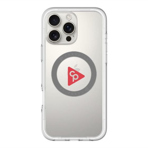 スリムプロテクションプレミアムケース with MagSafe［ オリジナル - caseplayロゴ - レッド/C ］