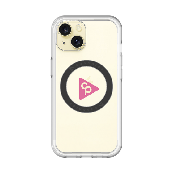 スリムプロテクションプレミアムケース with MagSafe［ オリジナル - caseplayロゴ - ピンク/C ］