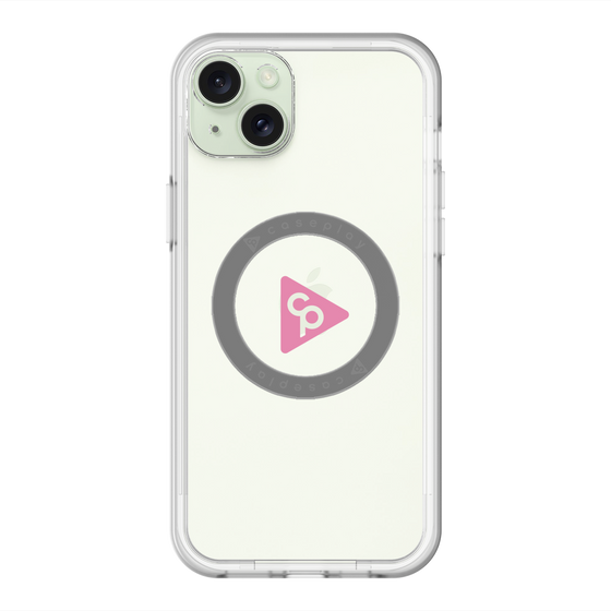 スリムプロテクションプレミアムケース with MagSafe［ オリジナル - caseplayロゴ - ピンク/C ］