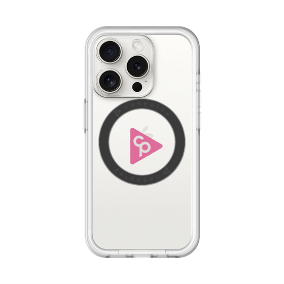 スリムプロテクションプレミアムケース with MagSafe［ オリジナル - caseplayロゴ - ピンク/C ］