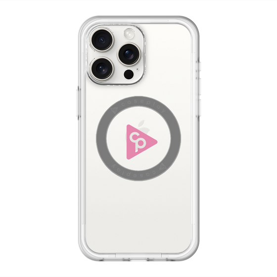 スリムプロテクションプレミアムケース with MagSafe［ オリジナル - caseplayロゴ - ピンク/C ］