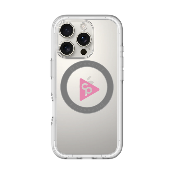 スリムプロテクションプレミアムケース with MagSafe［ オリジナル - caseplayロゴ - ピンク/C ］
