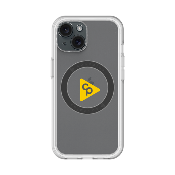 スリムプロテクションプレミアムケース with MagSafe［ オリジナル - caseplayロゴ - イエロー/C ］