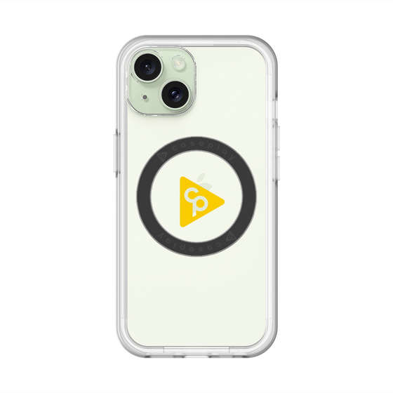 スリムプロテクションプレミアムケース with MagSafe［ オリジナル - caseplayロゴ - イエロー/C ］