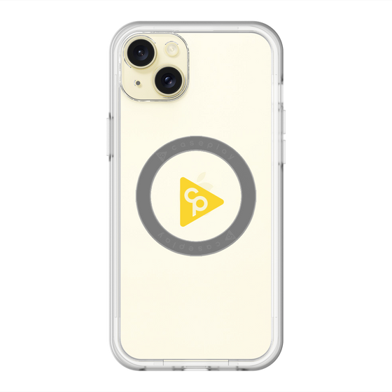スリムプロテクションプレミアムケース with MagSafe［ オリジナル - caseplayロゴ - イエロー/C ］