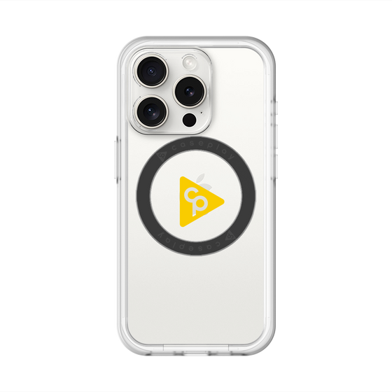 スリムプロテクションプレミアムケース with MagSafe［ オリジナル - caseplayロゴ - イエロー/C ］