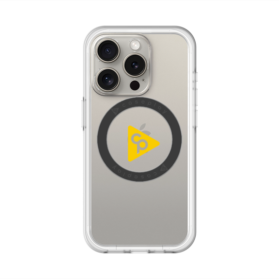 スリムプロテクションプレミアムケース with MagSafe［ オリジナル - caseplayロゴ - イエロー/C ］