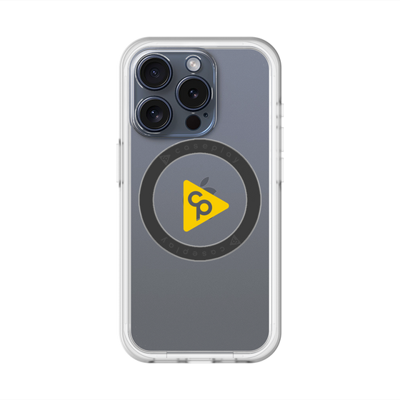 スリムプロテクションプレミアムケース with MagSafe［ オリジナル - caseplayロゴ - イエロー/C ］