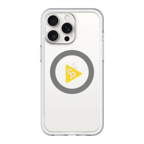 スリムプロテクションプレミアムケース with MagSafe［ オリジナル - caseplayロゴ - イエロー/C ］