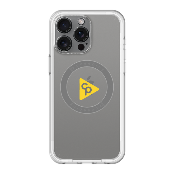 スリムプロテクションプレミアムケース with MagSafe［ オリジナル - caseplayロゴ - イエロー/C ］