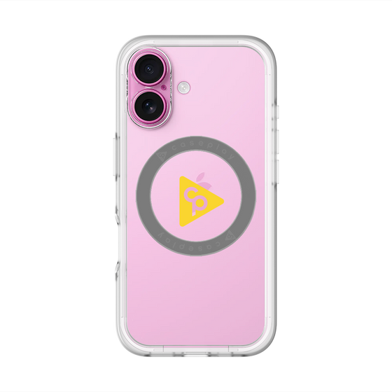 スリムプロテクションプレミアムケース with MagSafe［ オリジナル - caseplayロゴ - イエロー/C ］