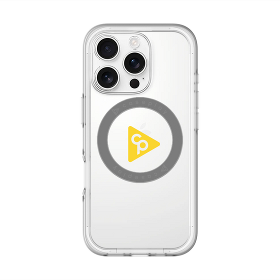 スリムプロテクションプレミアムケース with MagSafe［ オリジナル - caseplayロゴ - イエロー/C ］