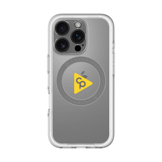 スリムプロテクションプレミアムケース with MagSafe［ オリジナル - caseplayロゴ - イエロー/C ］
