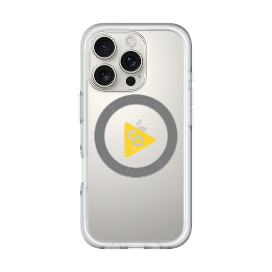 スリムプロテクションプレミアムケース with MagSafe［ オリジナル - caseplayロゴ - イエロー/C ］