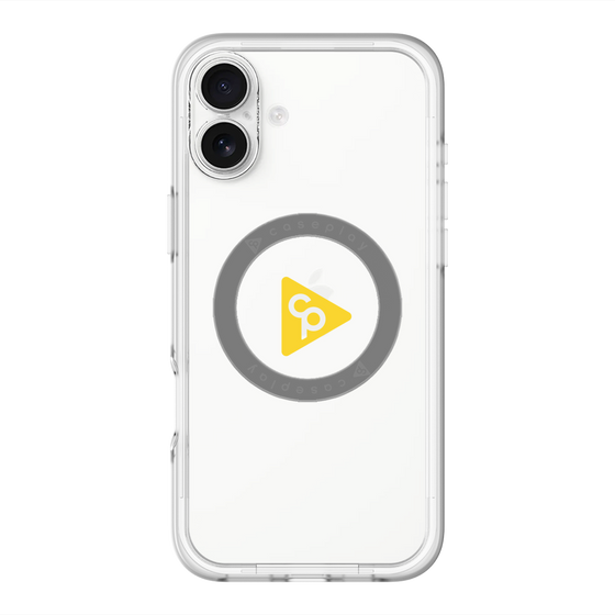 スリムプロテクションプレミアムケース with MagSafe［ オリジナル - caseplayロゴ - イエロー/C ］