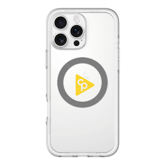 スリムプロテクションプレミアムケース with MagSafe［ オリジナル - caseplayロゴ - イエロー/C ］