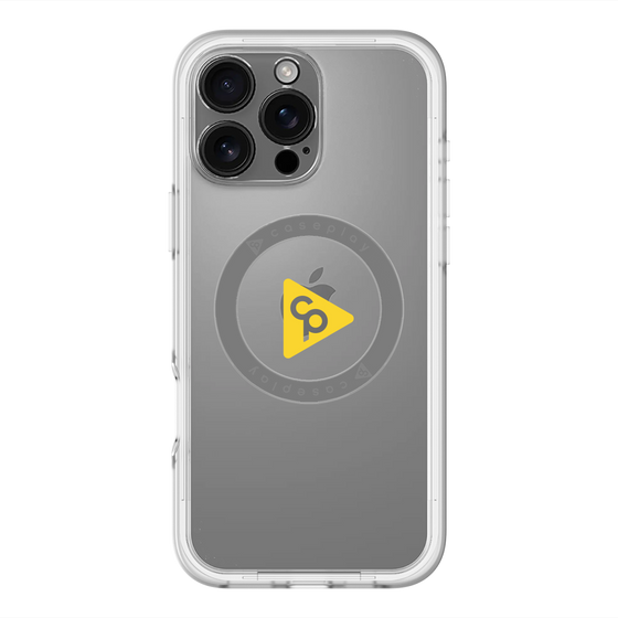 スリムプロテクションプレミアムケース with MagSafe［ オリジナル - caseplayロゴ - イエロー/C ］