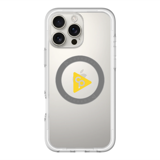 スリムプロテクションプレミアムケース with MagSafe［ オリジナル - caseplayロゴ - イエロー/C ］