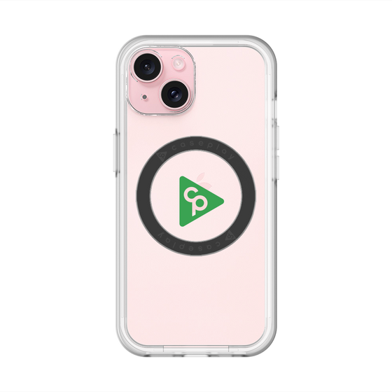 スリムプロテクションプレミアムケース with MagSafe［ オリジナル - caseplayロゴ - グリーン/C ］
