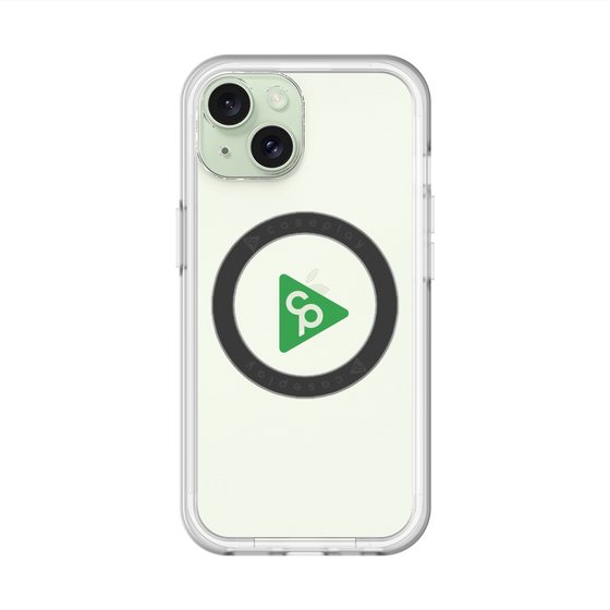 スリムプロテクションプレミアムケース with MagSafe［ オリジナル - caseplayロゴ - グリーン/C ］