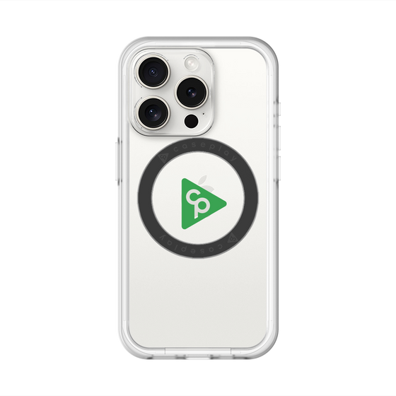 スリムプロテクションプレミアムケース with MagSafe［ オリジナル - caseplayロゴ - グリーン/C ］