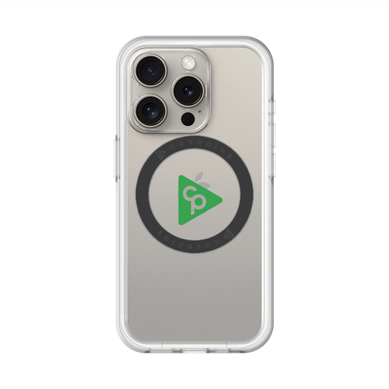 スリムプロテクションプレミアムケース with MagSafe［ オリジナル - caseplayロゴ - グリーン/C ］