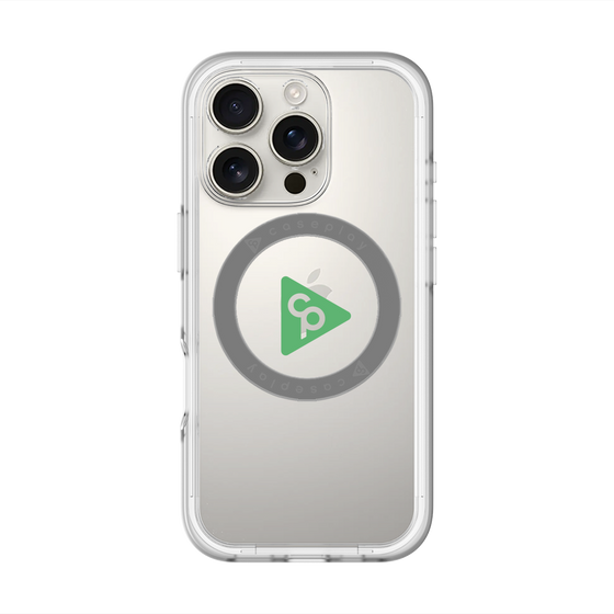 スリムプロテクションプレミアムケース with MagSafe［ オリジナル - caseplayロゴ - グリーン/C ］