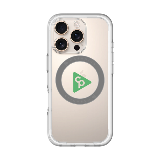 スリムプロテクションプレミアムケース with MagSafe［ オリジナル - caseplayロゴ - グリーン/C ］