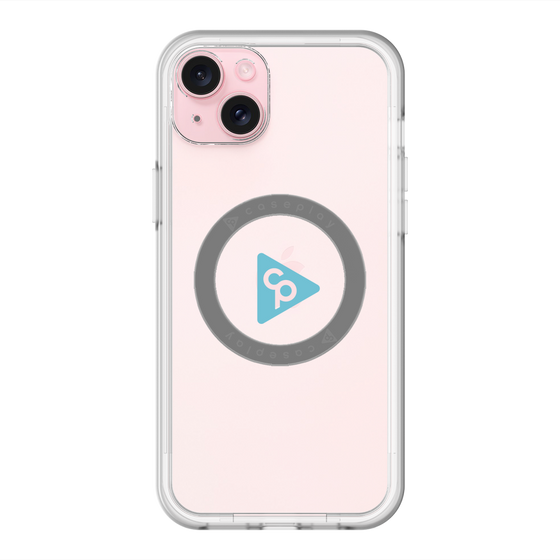 スリムプロテクションプレミアムケース with MagSafe［ オリジナル - caseplayロゴ - ライトブルー/C ］