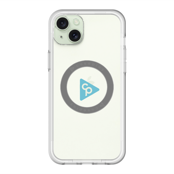 スリムプロテクションプレミアムケース with MagSafe［ オリジナル - caseplayロゴ - ライトブルー/C ］