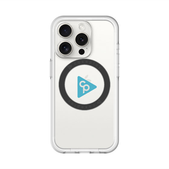 スリムプロテクションプレミアムケース with MagSafe［ オリジナル - caseplayロゴ - ライトブルー/C ］