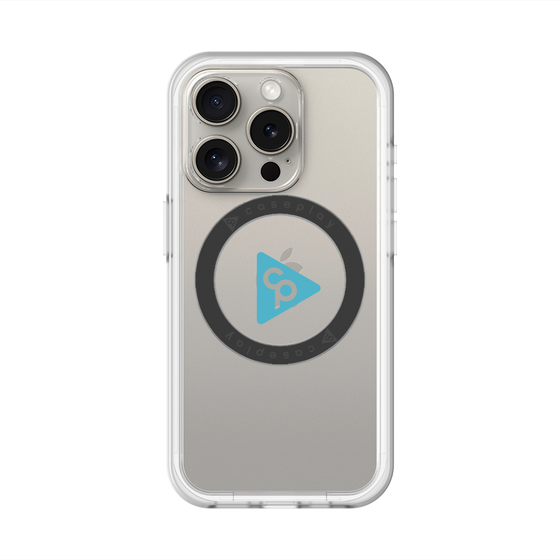 スリムプロテクションプレミアムケース with MagSafe［ オリジナル - caseplayロゴ - ライトブルー/C ］