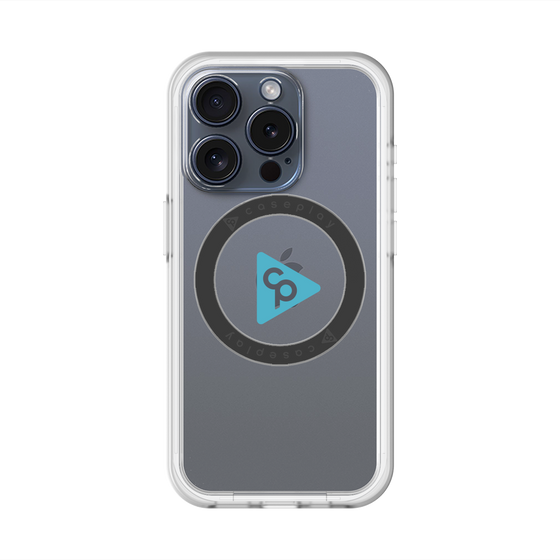 スリムプロテクションプレミアムケース with MagSafe［ オリジナル - caseplayロゴ - ライトブルー/C ］