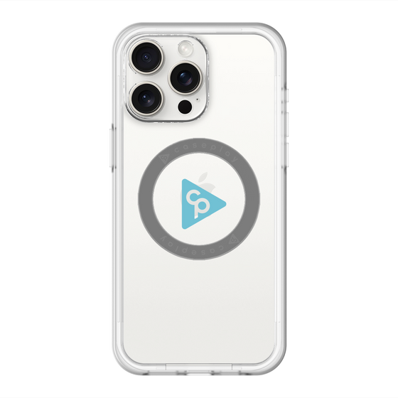 スリムプロテクションプレミアムケース with MagSafe［ オリジナル - caseplayロゴ - ライトブルー/C ］