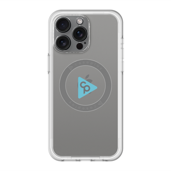 スリムプロテクションプレミアムケース with MagSafe［ オリジナル - caseplayロゴ - ライトブルー/C ］