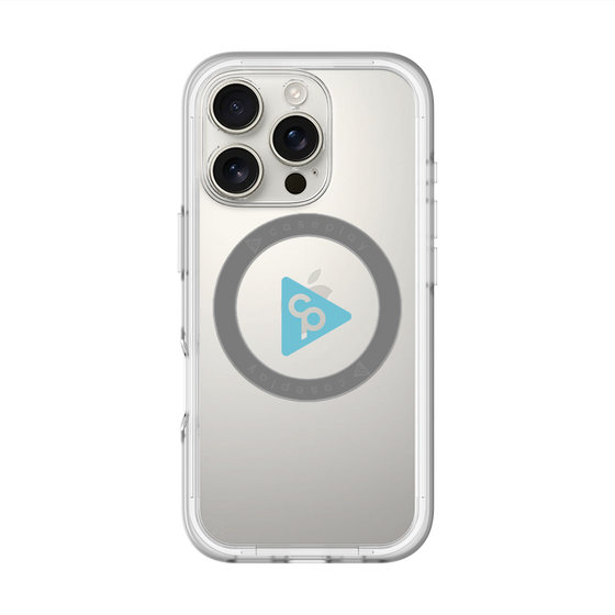 スリムプロテクションプレミアムケース with MagSafe［ オリジナル - caseplayロゴ - ライトブルー/C ］