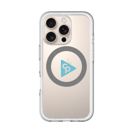スリムプロテクションプレミアムケース with MagSafe［ オリジナル - caseplayロゴ - ライトブルー/C ］