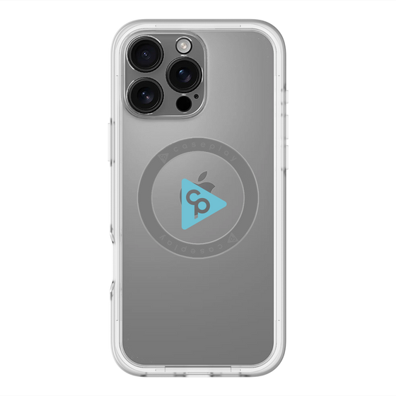 スリムプロテクションプレミアムケース with MagSafe［ オリジナル - caseplayロゴ - ライトブルー/C ］