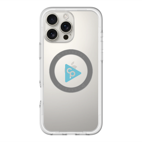 スリムプロテクションプレミアムケース with MagSafe［ オリジナル - caseplayロゴ - ライトブルー/C ］