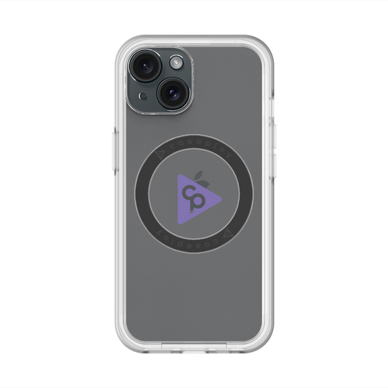 スリムプロテクションプレミアムケース with MagSafe［ オリジナル - caseplayロゴ - パープル/C ］
